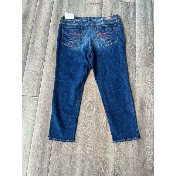 Seven 7 Women's Size 22 Jeans Limited Edition Straight Blue Denim Stretch NWT - Picture 3 of 12